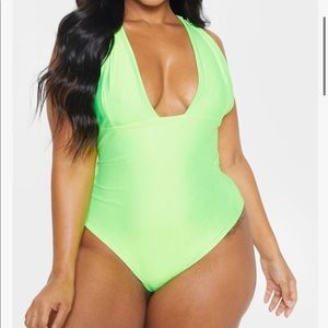 Neon green swimsuit